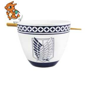 ATTACK ON TITAN - Bol à Ramen avec Baguette 470ml - Emblem