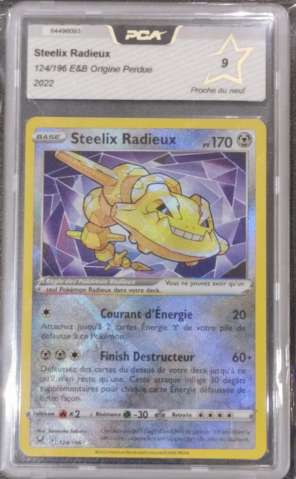 Steelix Radieux - Origine Perdue - 124/196 - PCA 9 - Français