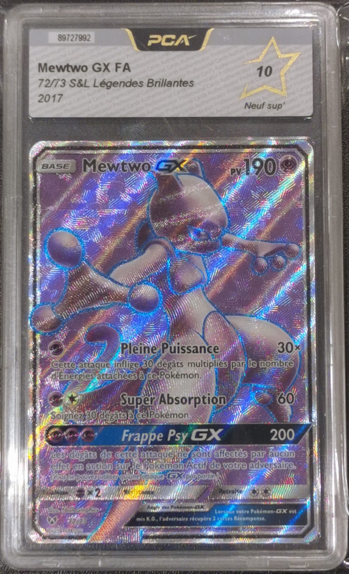 Mewtwo GX - Légendes Brillantes - 72/73 - PCA 10 - Français