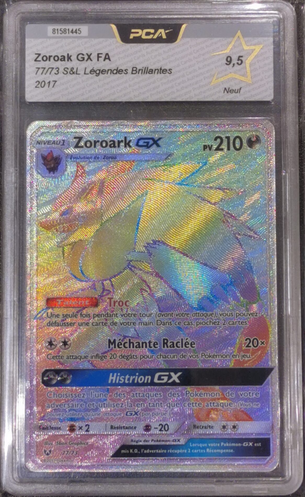 Zoroark GX - Légendes Brillantes - 77/73 - PCA 9.5 - Français