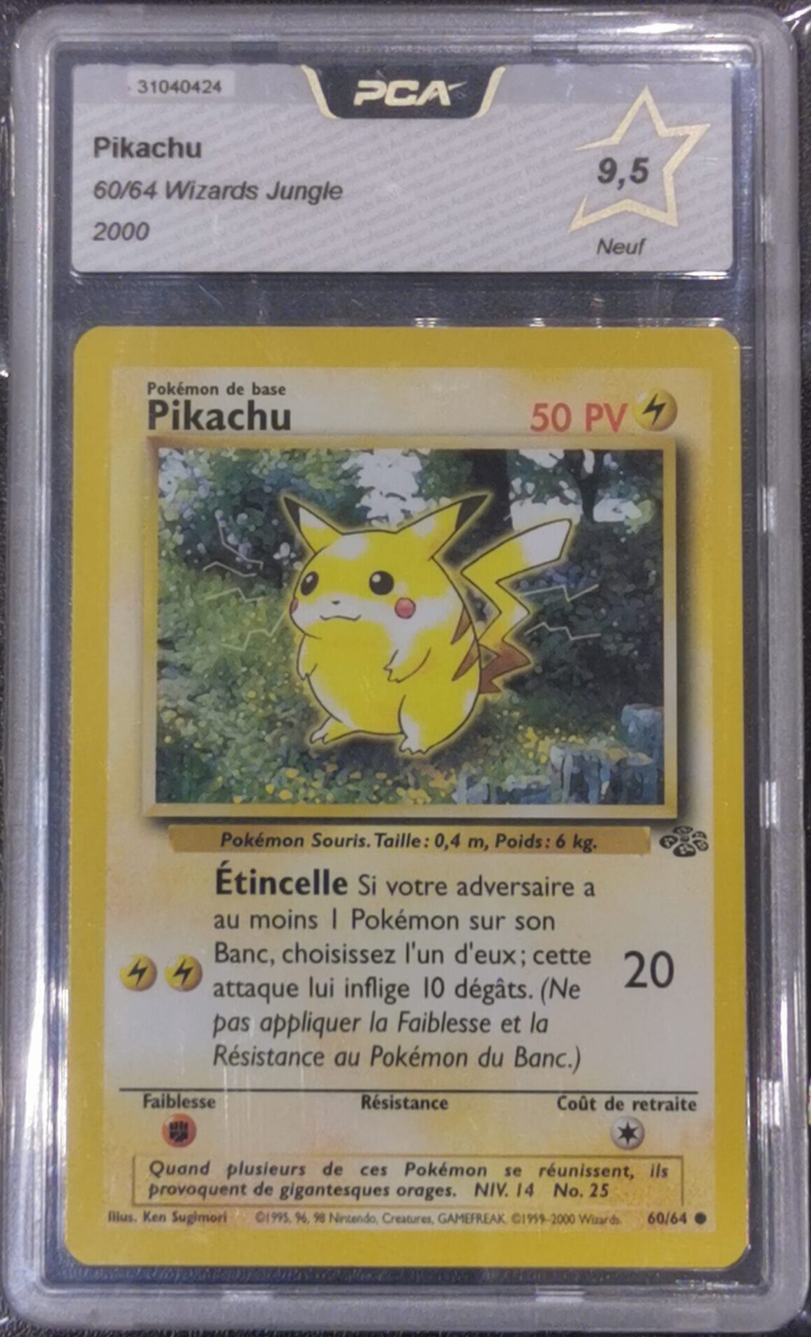 Pikachu - Jungle - 60/64 - PCA 9.5 - Français