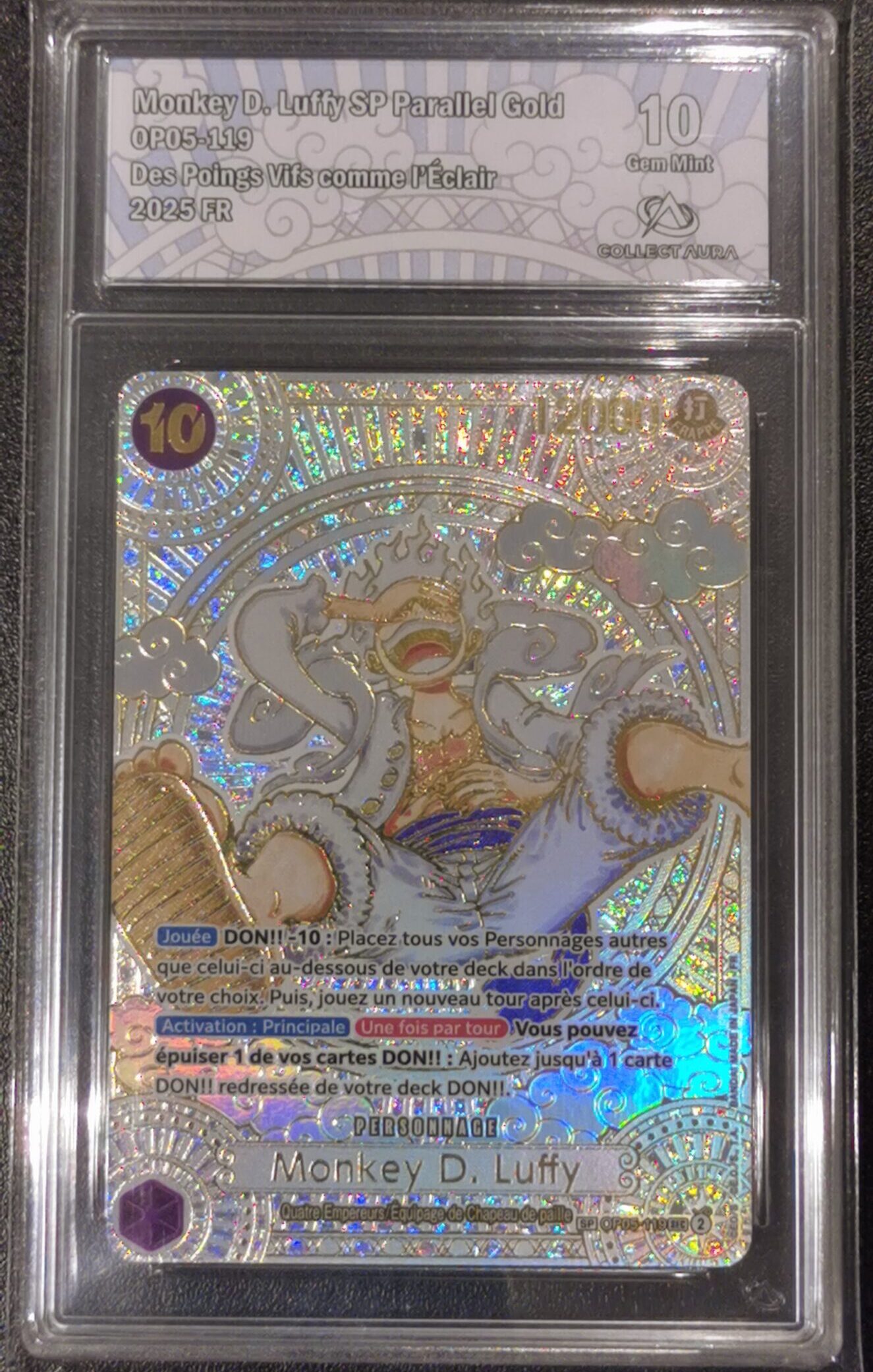 Monkey D. Luffy SP Parallel Gold - Des Poings Vifs comme l'Éclair - OP05119 - Collect Aura 10 - Français