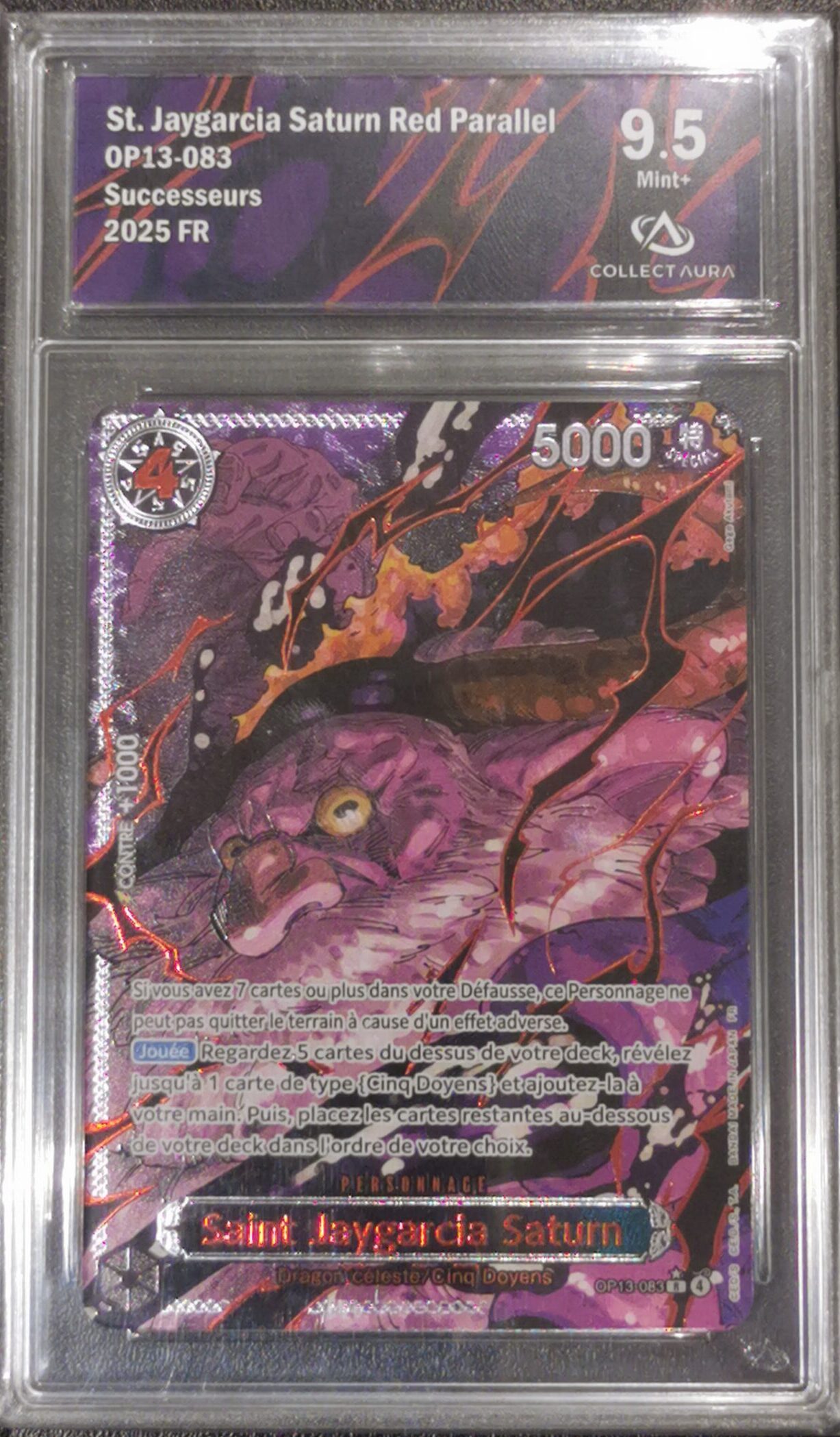 St. Jaygarcia Saturn Red Parallel - Successeurs - OP13083 - Collect Aura 9.5 - Français