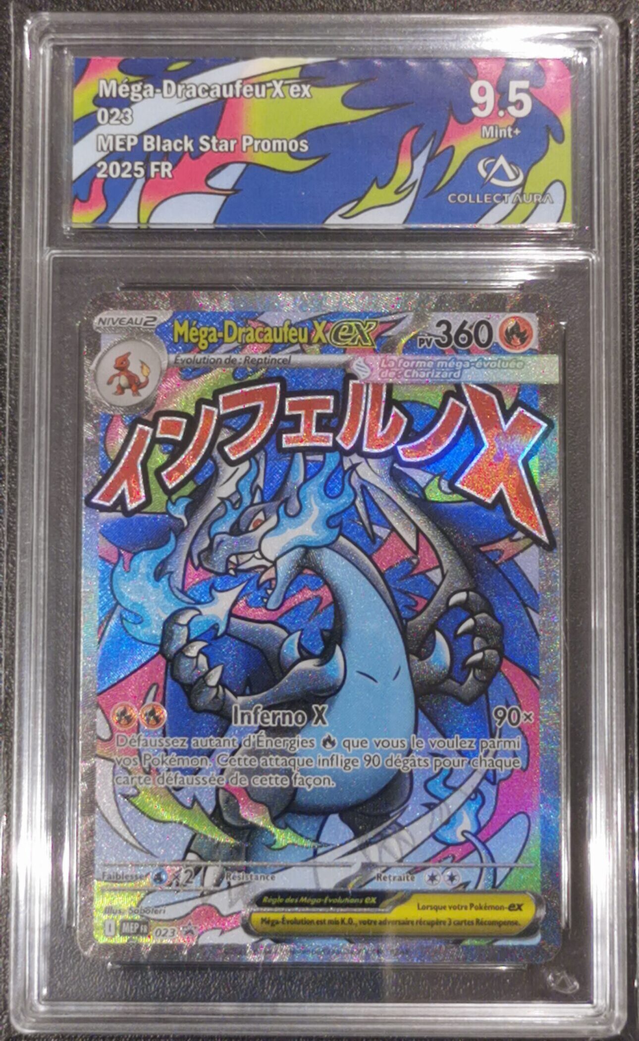 Méga-Dracaufeu X ex - Promo Méga Evolution - MEP023 - Collect Aura 9.5 - Français