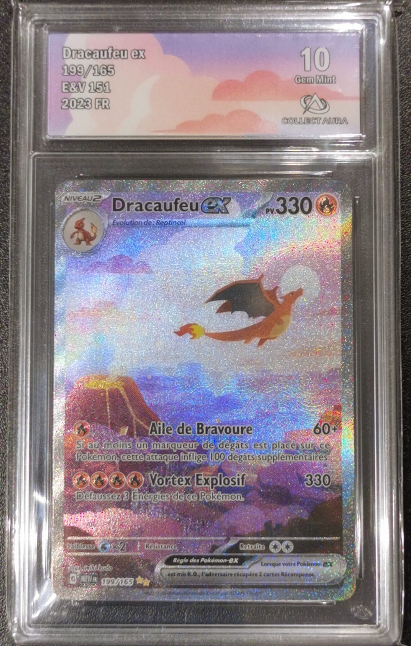Dracaufeu ex - 151 - 199/165 - Collect Aura 10 - Français