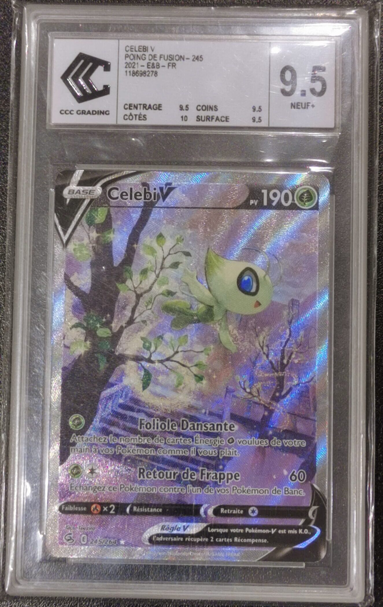 Celebi V - Poing de Fusion - 245/264 - CCC 9.5 - Français