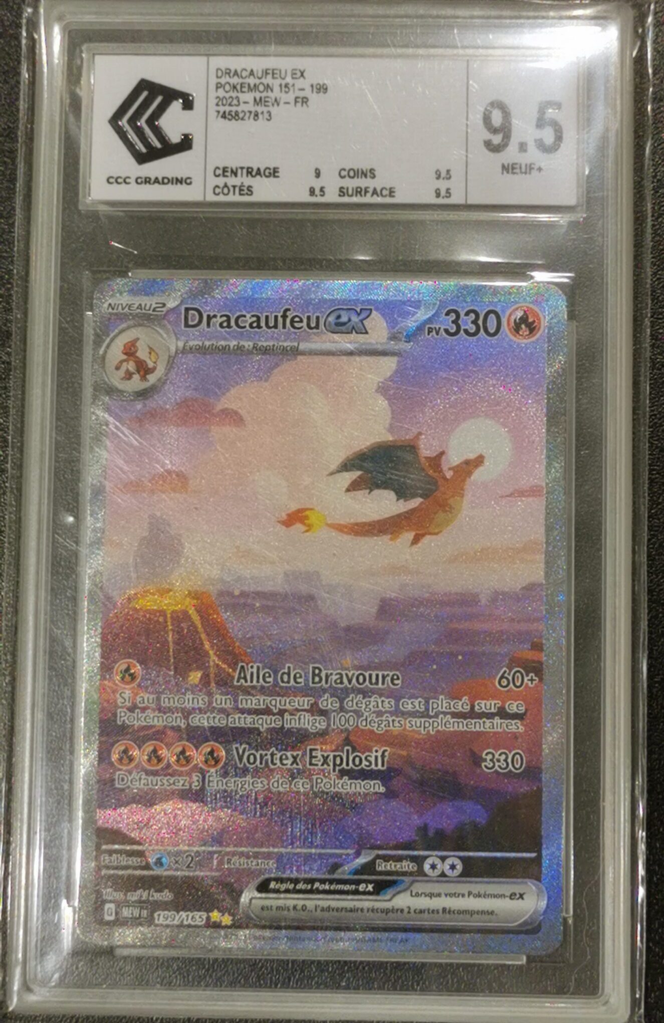 Dracaufeu ex - 151 - 199/165 - CCC 9.5 - Français