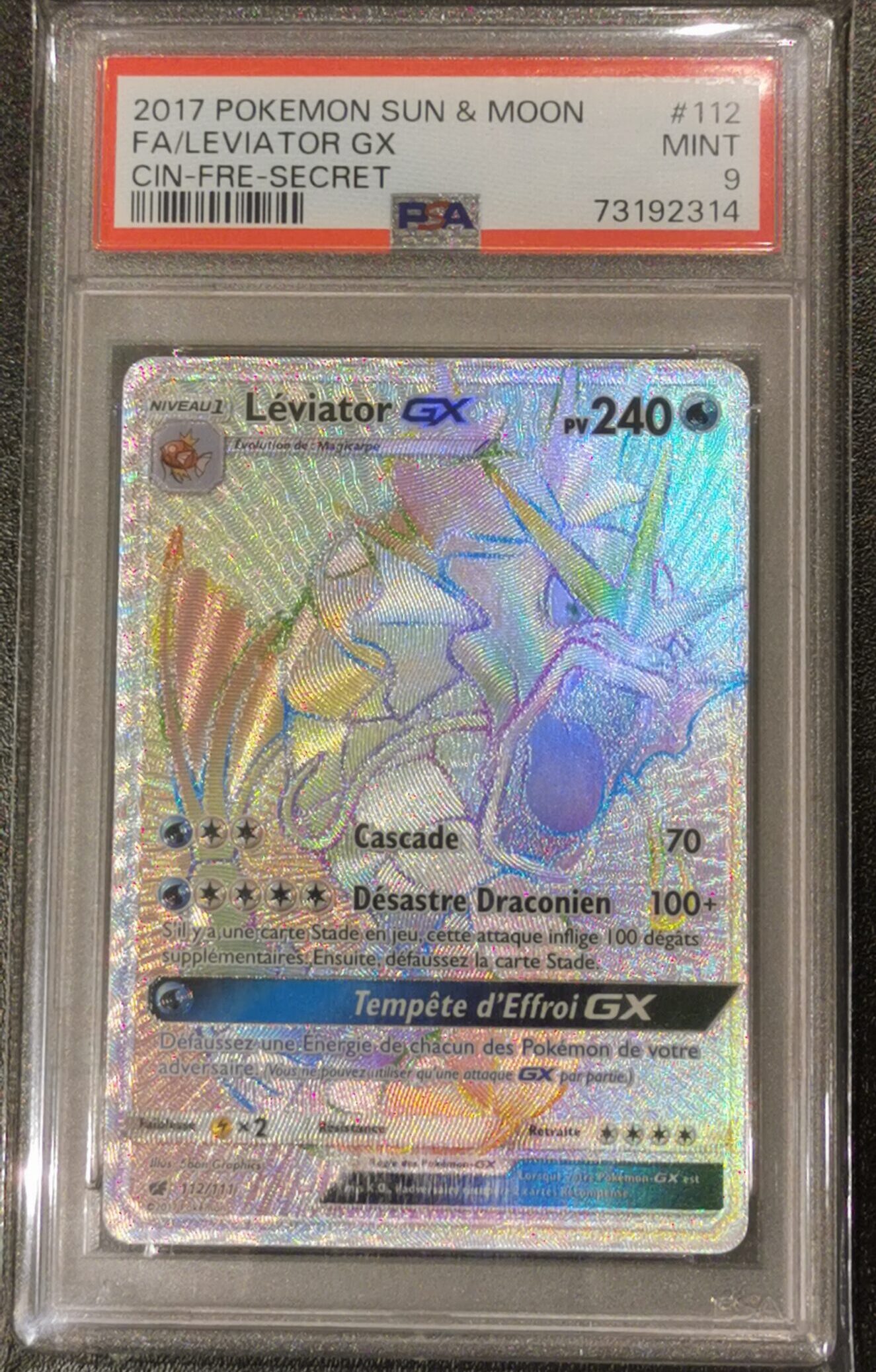 Léviator GX - Invasion Carmin - 112/111 - PSA 9 - Français
