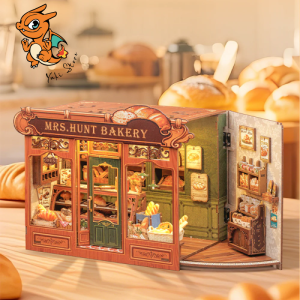 MINIATURE HOUSE - DIY - Boulangerie de Mrs. Hunt - 216pc+Eclairage LED