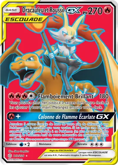Dracaufeu & Braixen GX - Éclipse Cosmique - 212/236