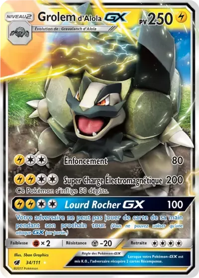 Alolan Golem GX - Invasion Carmin - 034/111