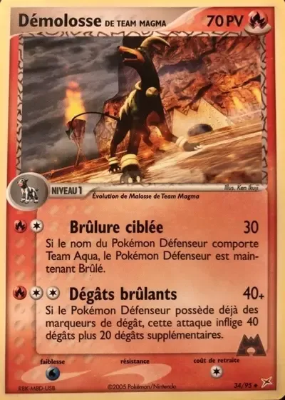 Team Magma's Houndoom (Fire) - Team Magma vs Team Aqua - 034/095