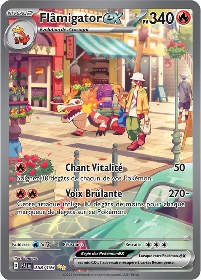 Flâmigator ex - Évolutions à Paldéa - 258/193