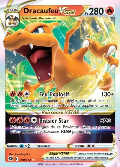 Dracaufeu VSTAR - Stars Étincelantes - 018/172