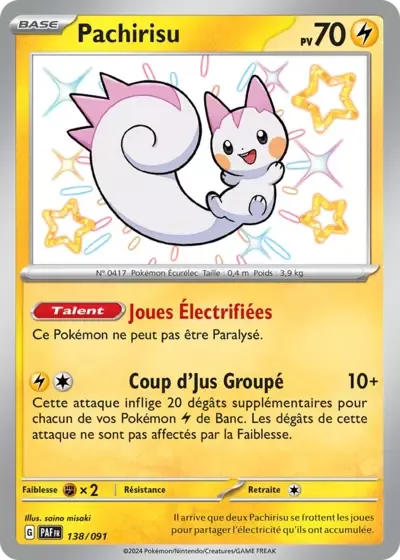 Pachirisu - Destinées de Paldea - 138/091