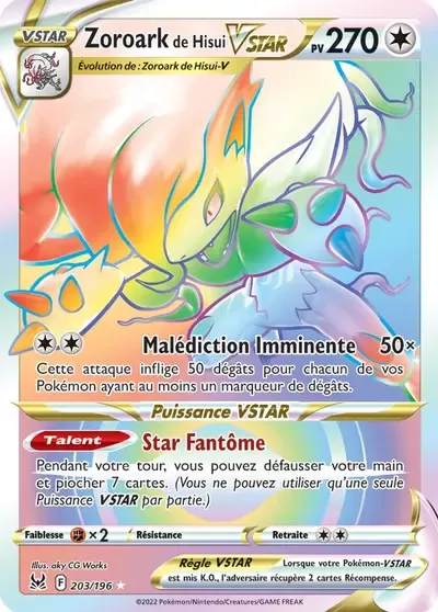 Zoroark de Hisui VSTAR - Origine Perdue - 203/196