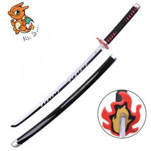 Katana de Tanjiro Kamado - Demon Slayer - Lame en Bambou
