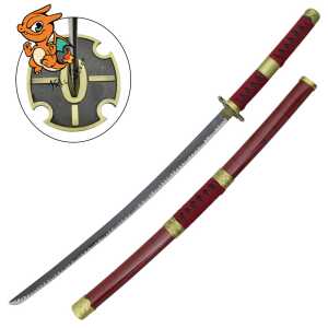 Katana de Roronoa Zoro (Sandai Kitetsu) - One Piece - Lame en Acier avec hamon décoratif