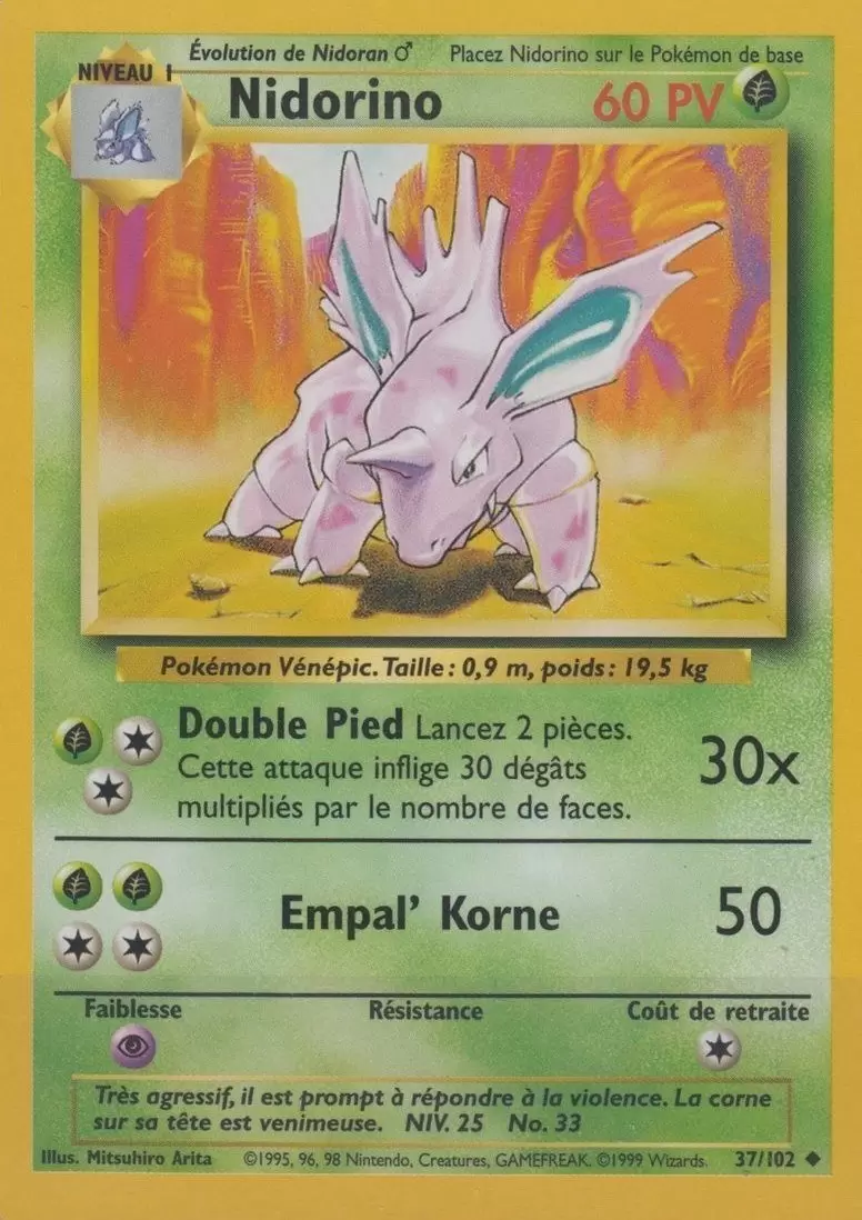 Nidorino - Set de Base - 037/102