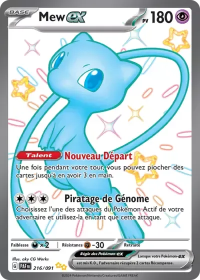 Mew ex - Destinées de Paldea - 216/091