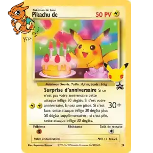 Pikachu Anniversaire - Célébrations - WP 24/025