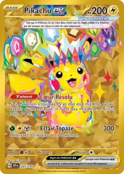 Pikachu ex - Étincelles Déferlantes - 247/191