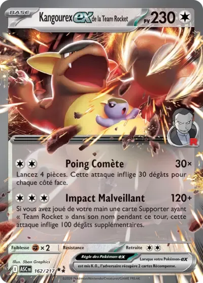 Kangourex ex de la Team Rocket - Héros Transcendants - 162/217