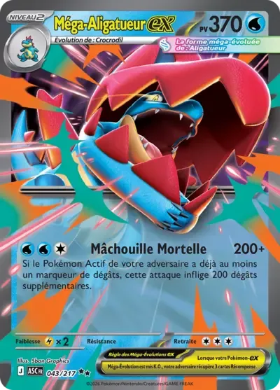 Mega Aligatueur ex - Héros Transcendants - 043/217