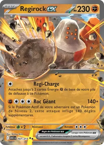 Regirock ex - Héros Transcendants - 107/217