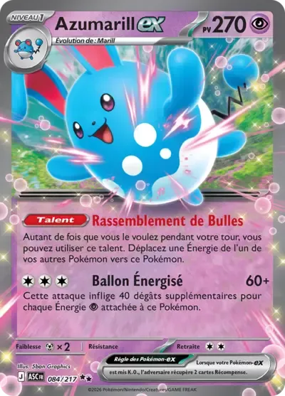 Azumarill ex - Héros Transcendants - 084/217