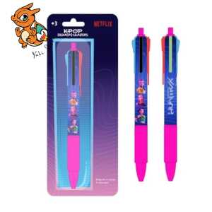 K-POP DEMON HUNTERS - 1 Stylo-Bille à 4 Couleurs
