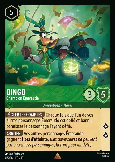 Dingo - Champion Émeraude - Lueurs dans les Profondeurs - 091/204