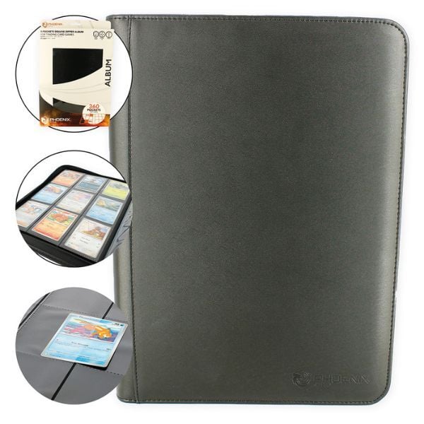 Phoenix Shield Album Deluxe 9 Cases (360 cartes) Noir