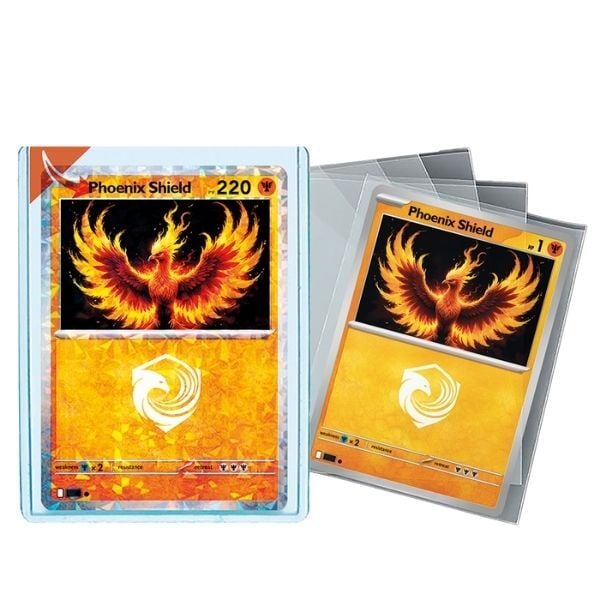 Phoenix Shield Boîte 100 Toploader + Sleeves Cartes à collectionner – Image 2