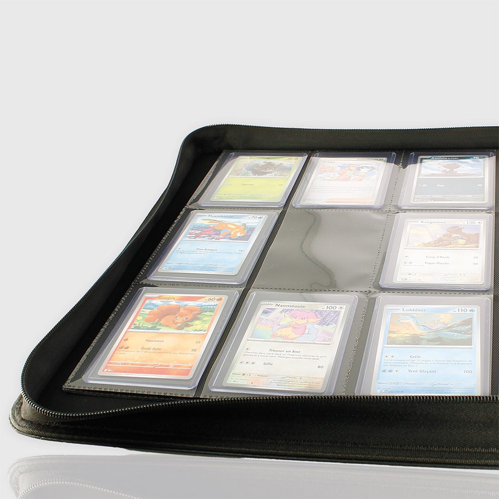 Phoenix Shield Album Toploader Zip 9-Pockets (360 cartes) Effect Bleu – Image 3