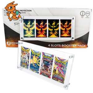 Phoenix Shield Protection Acrylique pour Art set Pokémon (4 boosters)