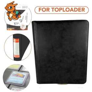 Phoenix Shield Album Toploader Zip 9-Pockets (360 cartes) Effect Noir
