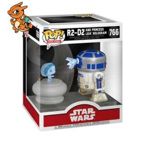STAR WARS - POP Deluxe N° 766 - R2-D2 avec Hologramme Princesse Leia