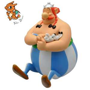 ASTERIX & OBELIX - Obélix assis avec Idéfix - Tirelire PVC 17cm