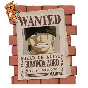 ONE PIECE - Tirelire Wanted Zoro