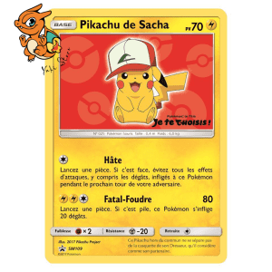 Pikachu de Sacha - Promos Soleil & Lune - 109