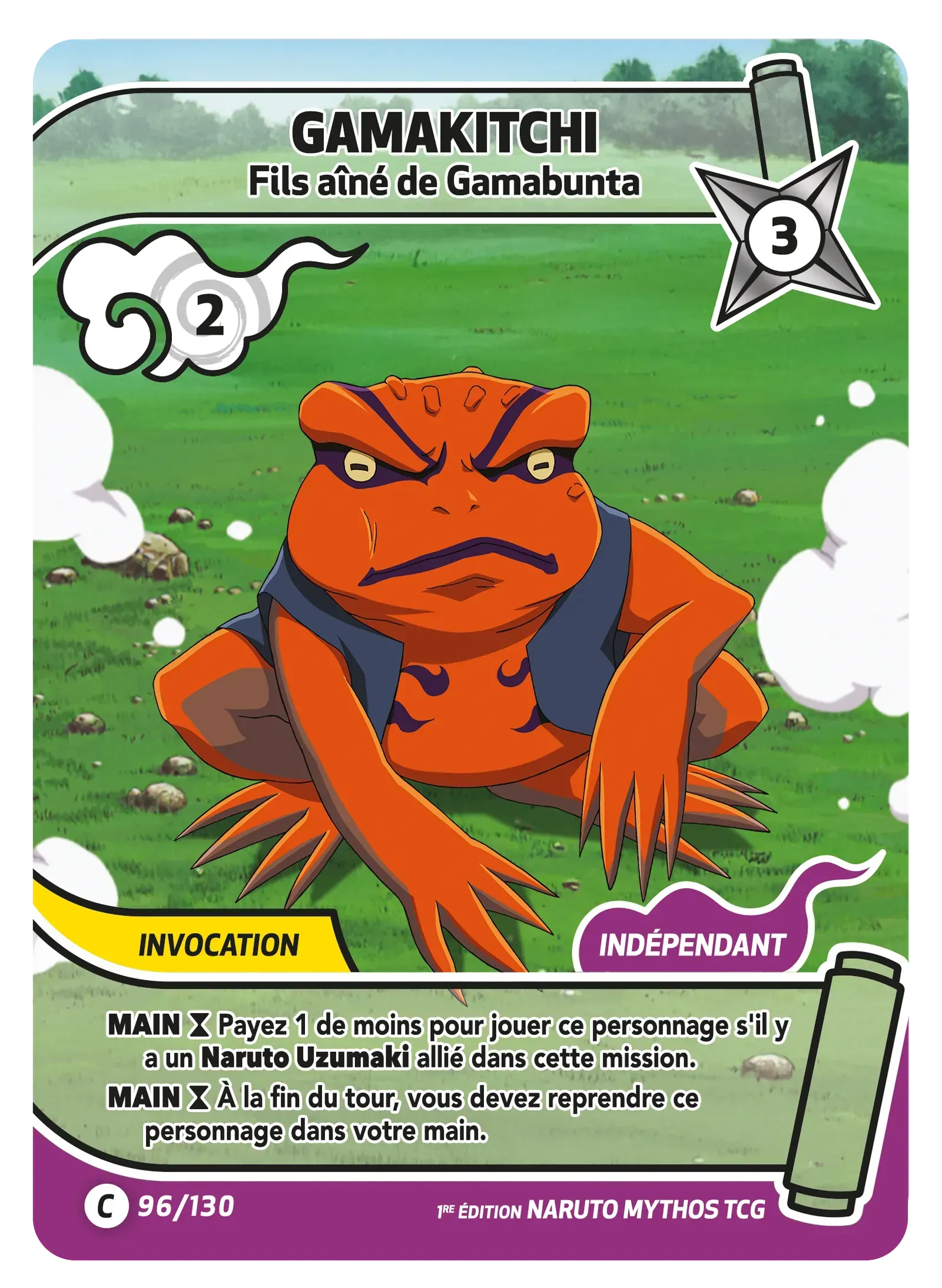 Gama Kitchi - Fils aîné de Gamabunta - Konoha Shido - 096/130