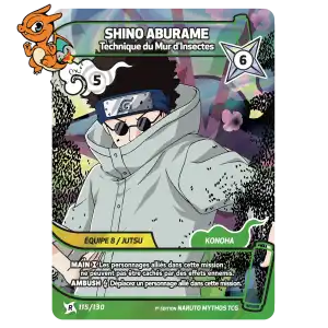 Shino Aburame - Technique du Mur d'Insectes - Konoha Shido - 115/130