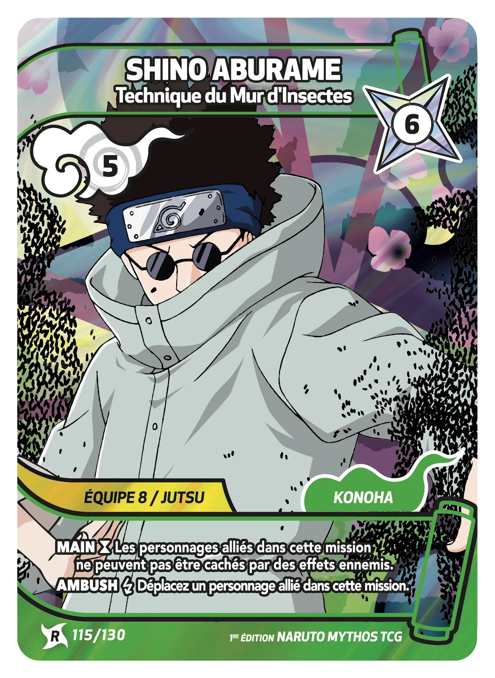 Shino Aburame - Technique du Mur d'Insectes - Konoha Shido - 115/130