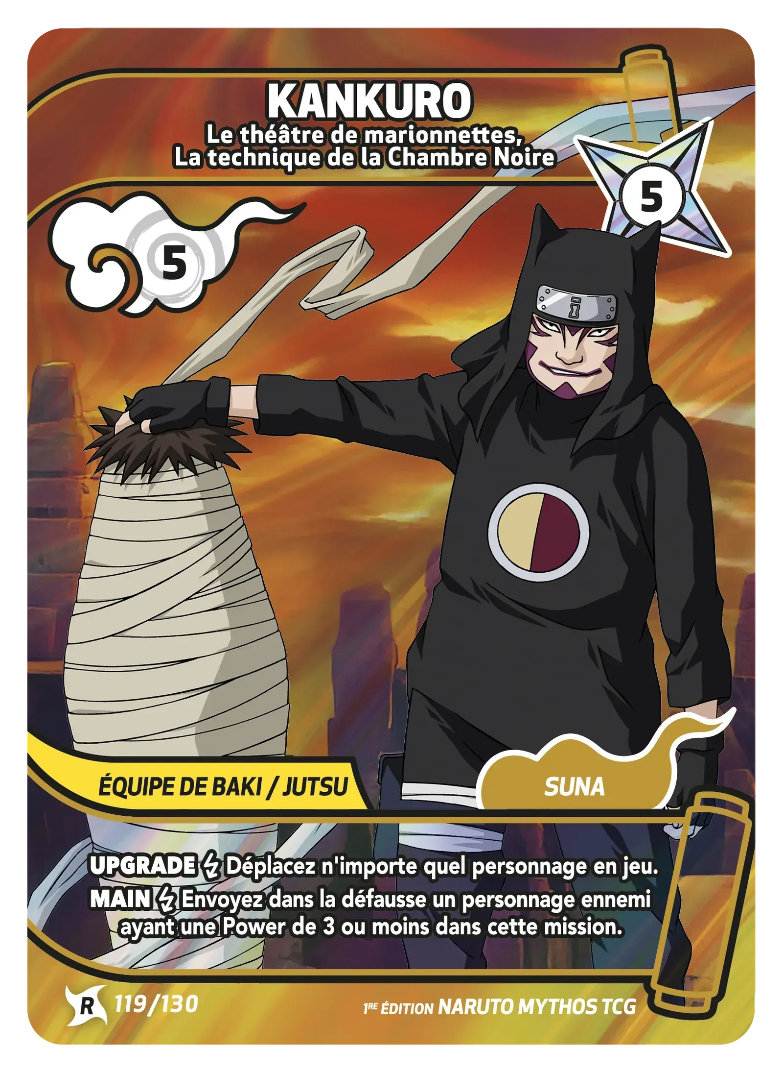Kankurô - Le théâtre de marionnettes, La technique de la Chambre Noire - Konoha Shido - 119/130