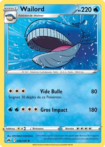 Wailord - Zénith Suprême - 032/159