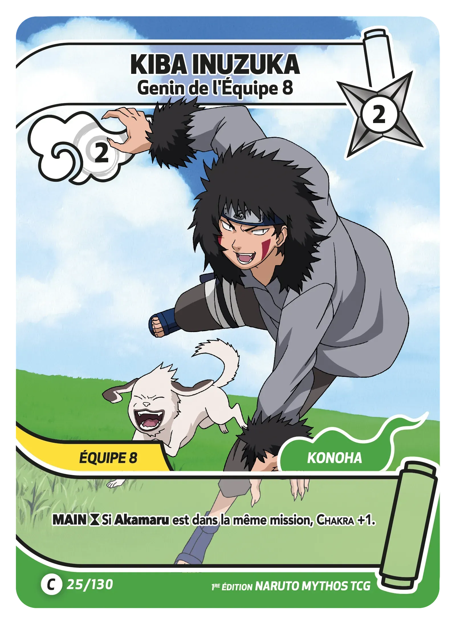 Kiba Inuzuka - Genin de l'Équipe 8 - Konoha Shido - 025/130