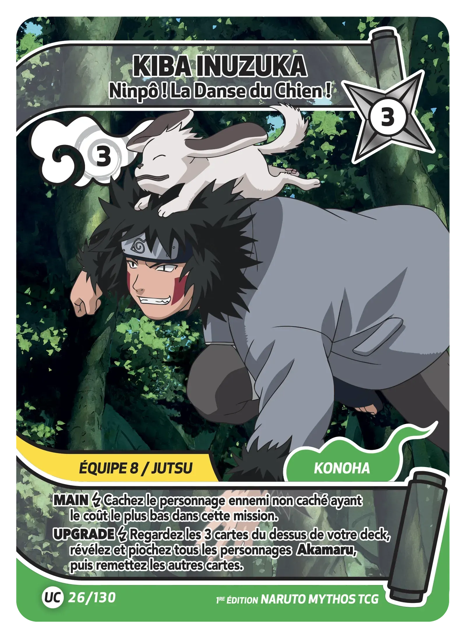 Kiba Inuzuka - Ninpô ! La Danse du Chien ! - Konoha Shido - 026/130