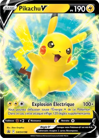 Pikachu V - Promos Épée & Bouclier - 198