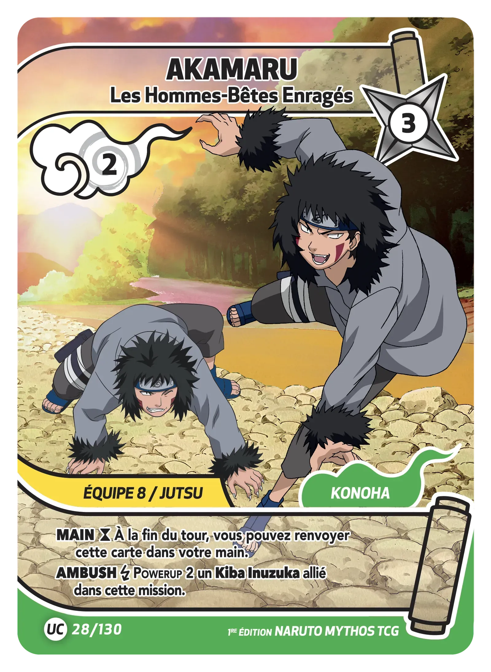 Akamaru - Les Hommes-Bête Enragés - Konoha Shido - 028/130